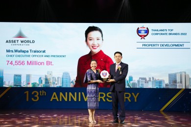 AWC คว้ารางวัล “Thailand’s Top Corporate Brands 2022”