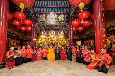 พลังบุญทิพยร่วมสร้าง ครั้งที่ 206 จัดพิธีเจริญพระพุทธมนต์เพื่อความเป็นสิริมงคลเนื่องในเทศกาลตรุษจีน