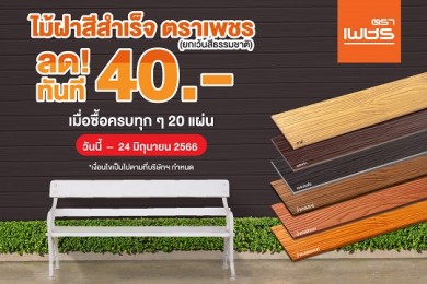 ‘ตราเพชร’ จัดโปรโมชั่น ไม้ฝา เอาใจลูกค้าคนรักบ้าน