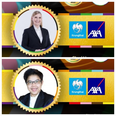 2 ผู้บริหาร กรุงไทย–แอกซ่า ประกันชีวิต ได้รับคัดเลือกให้เป็น Top 50 Executive Allies 2023 จาก LGBT Great