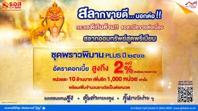 กระแสตอบรับดี!! สลากออมทรัพย์ ชุดพราวพิมาน Plus ปี 2566 ธอส. เตรียมเปิดจำหน่ายเพิ่มอีก 10,000 ล้านบาท