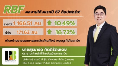 RBF อวดรายได้ไตรมาส 1/67 ทะลุ 1.1 พันล้านบาท