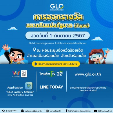 กองสลากฯ พร้อมออกสลากสัญจร งวดวันที่ 1 ก.ย.67 นี้ ที่จังหวัดร้อยเอ็ด 