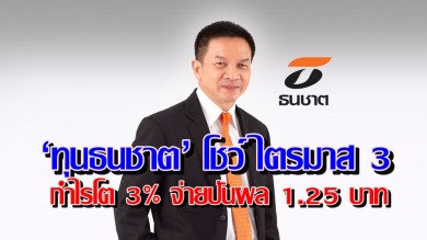 TCAP ประกาศงบงวด 9 เดือนปี 67 กำไรโต 3% จ่ายปันผลระหว่างกาลเพิ่มเป็น 1.25 บาท